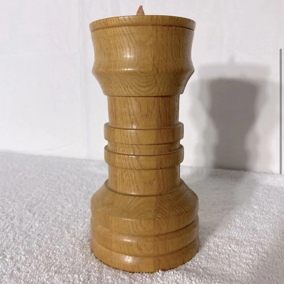 Vintage Wooden Handmade Candle  Holder - Picture 4 of 11